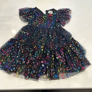 SHINING RAINBOW STAR TULLE DRESS Size 4
